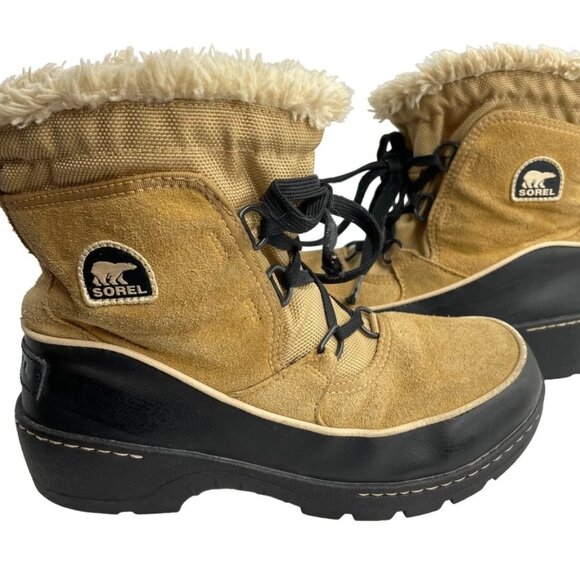 Sorel Tivoli Beige NY2636-373 Insulated Waterproof Duck Snow Boots Youth Girls 5 - Picture 1 of 12